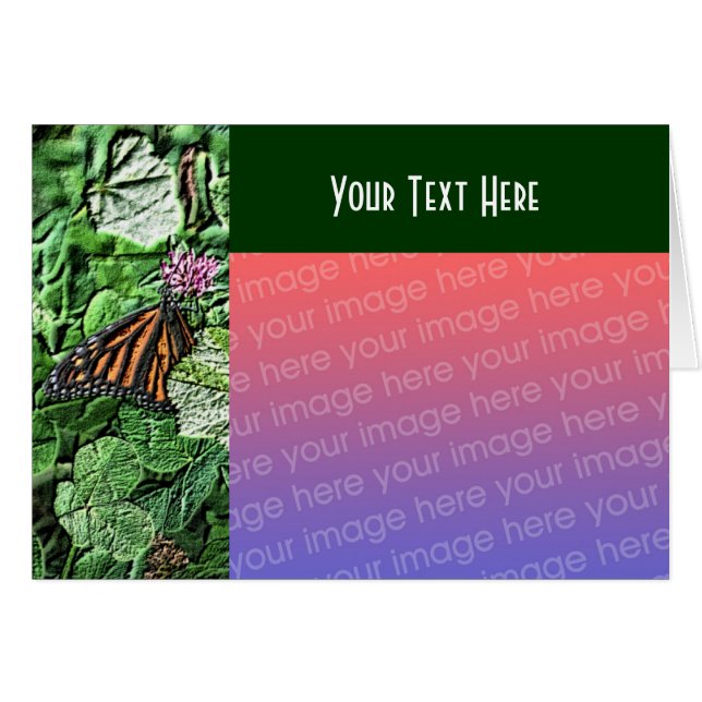 Monarch Butterfly Nature Art Foto-Karte (Vorderseite (Horizontal))