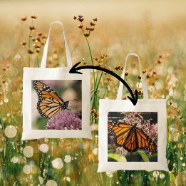 Monarch Butterfly Nature Fotografy Wildblume Tragetasche
