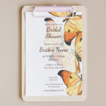 Monarch Butterfly Orange Bridal Dusche Einladung