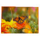 Monarch Butterfly Orange Marigold Foto Große Geschenktüte (Rückseite)