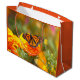 Monarch Butterfly Orange Marigold Foto Große Geschenktüte (Rückseite Schrägansicht)