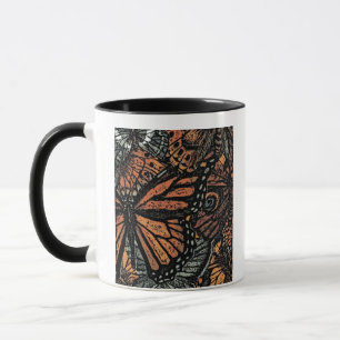 Monarch Butterfly Orange und Black Graphic Motif Tasse