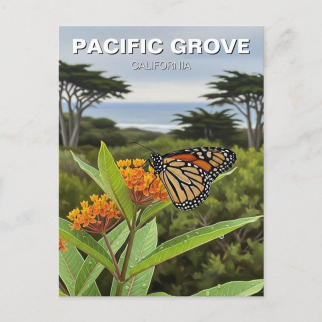 Monarch Butterfly Pacific Grove California Postkarte (Vorderseite)