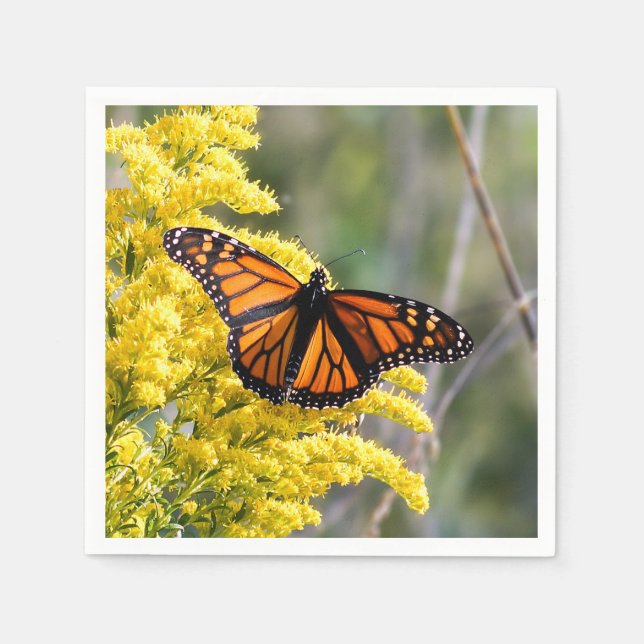 Monarch Butterfly Paper Napkin Serviette (Vorderseite)