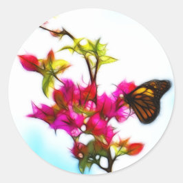 Monarch Butterfly Runder Aufkleber