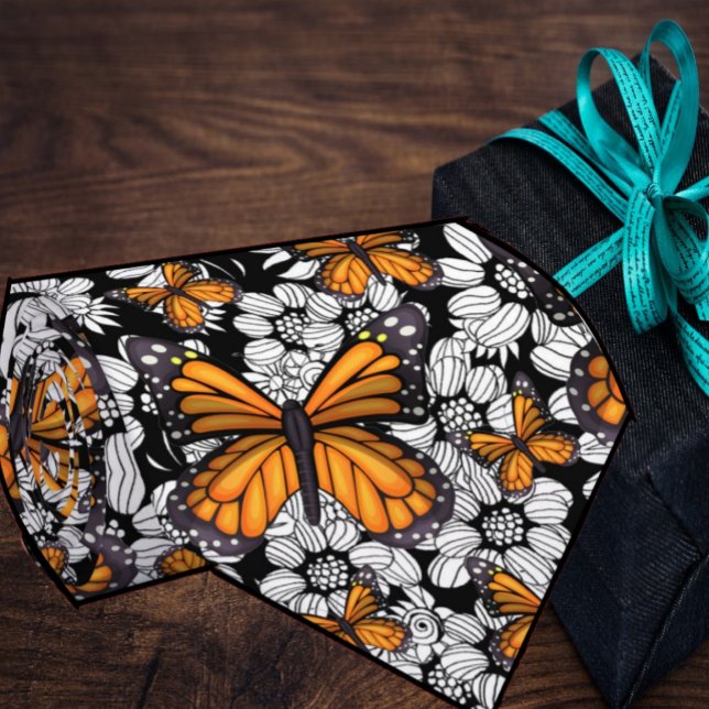 Monarch Butterfly Schmetterlinge Blume Floral Neck Krawatte (Von Creator hochgeladen)