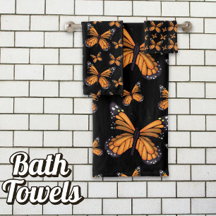 Monarch Butterfly Seamless Patterns Badetuch Set