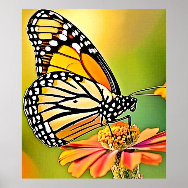 Monarch Butterfly Sip Design Poster (Vorne)