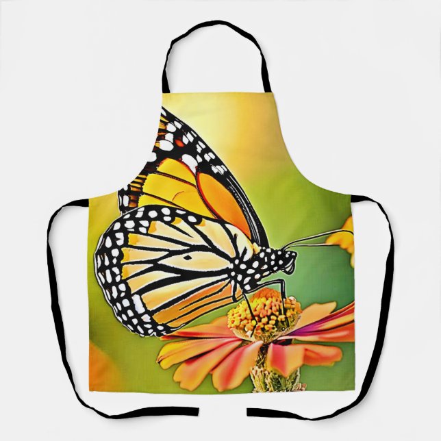 Monarch Butterfly Sip Design Schürze (Vorderseite)
