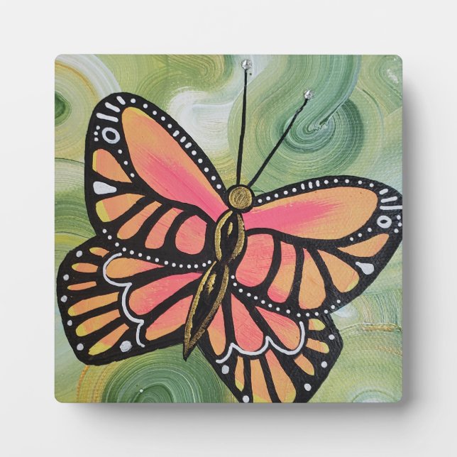 Monarch Butterfly Tabletop Fotoplatte (Vorderseite)