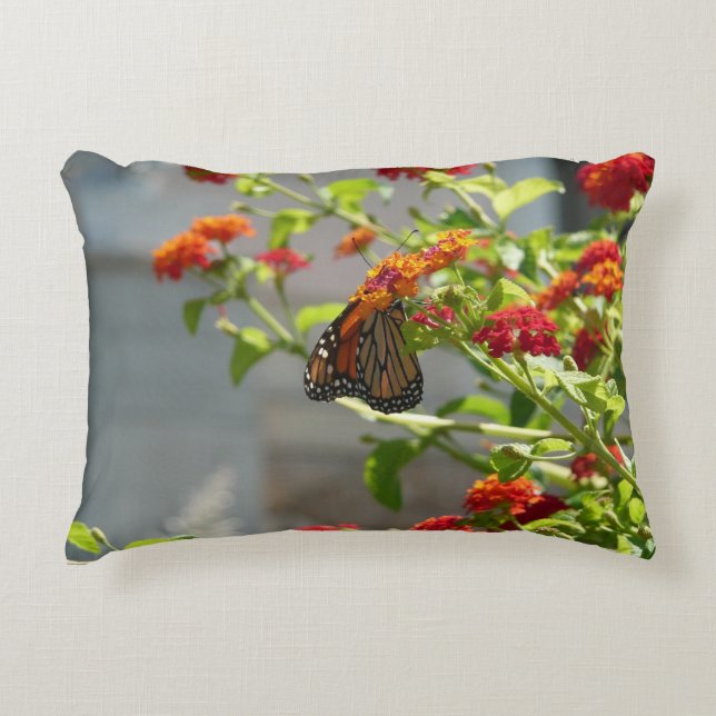Monarch Butterfly über den Roten Schmetterling Bus Zierkissen (Vorderseite)