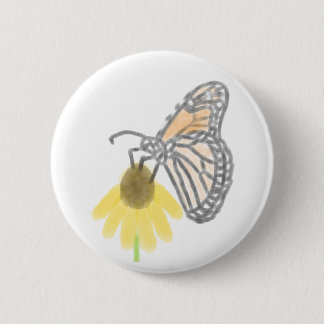Monarch Butterfly und Schwarz-Mit Augen Susan Button