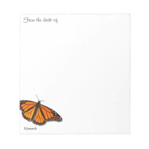 Monarch Butterfly "Vom Schreibtisch aus.." Notizbl Notizblock