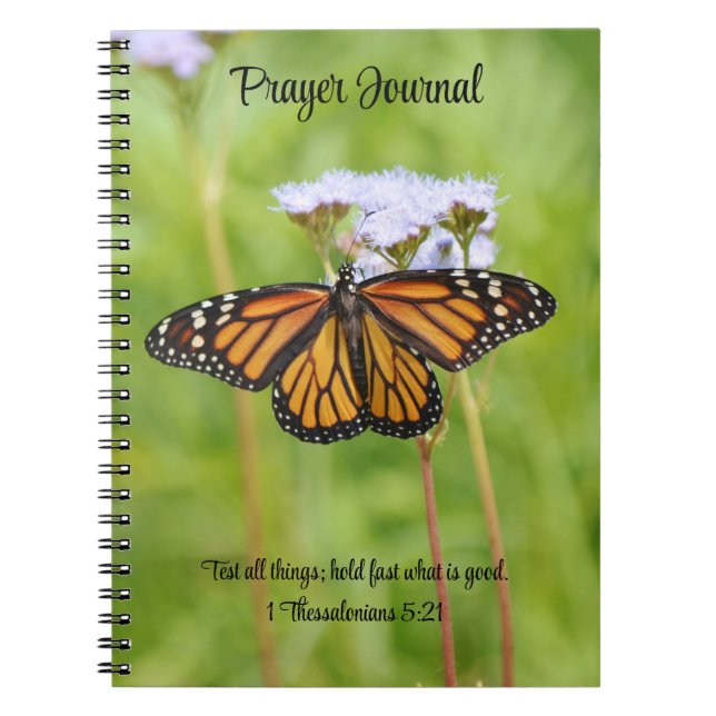 Monarch Butterfly Wildblume Faith Praetjournal Notizblock (Vorderseite)