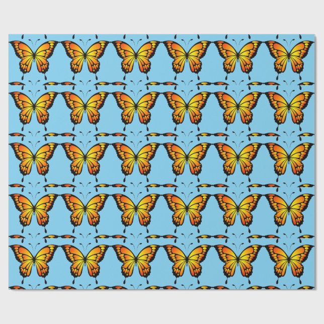 Monarch Butterfly Wrapping Paper Geschenkpapier (Flach)