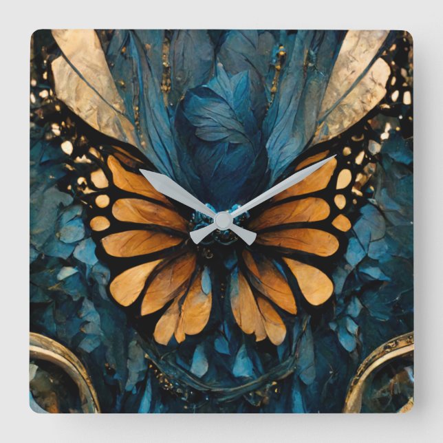 Monarch Celebration Wall Clock Quadratische Wanduhr (Vorderseite)