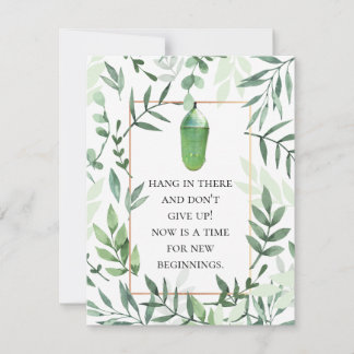 Monarch Chrysalis und Schmetterling Hang da Hinwei Karte