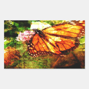Monarch Grunge Rechteckiger Aufkleber
