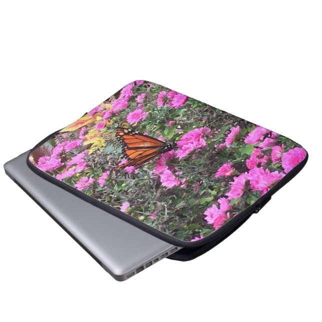 Monarch im Park Laptopschutzhülle (Vorne Knopf)