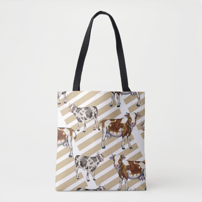 Monarch Kuh Schwarzes Fell Tasche (Vorderseite)