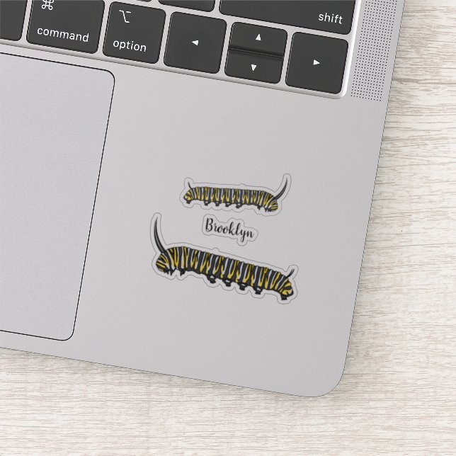 Monarch Raupe Cartoon Aufkleber (Ausschnitt)