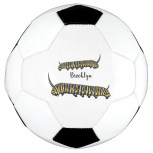 Monarch Raupe Cartoon Fußball