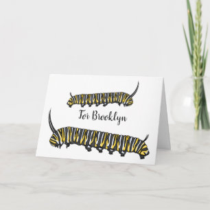 Monarch-Raupe Cartoon-Illustration Karte