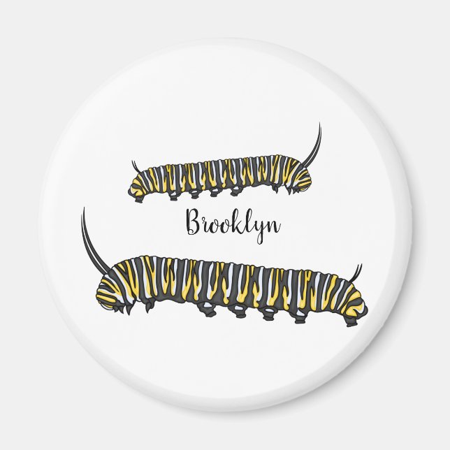 Monarch Raupe Cartoon   Magnet (Vorne)