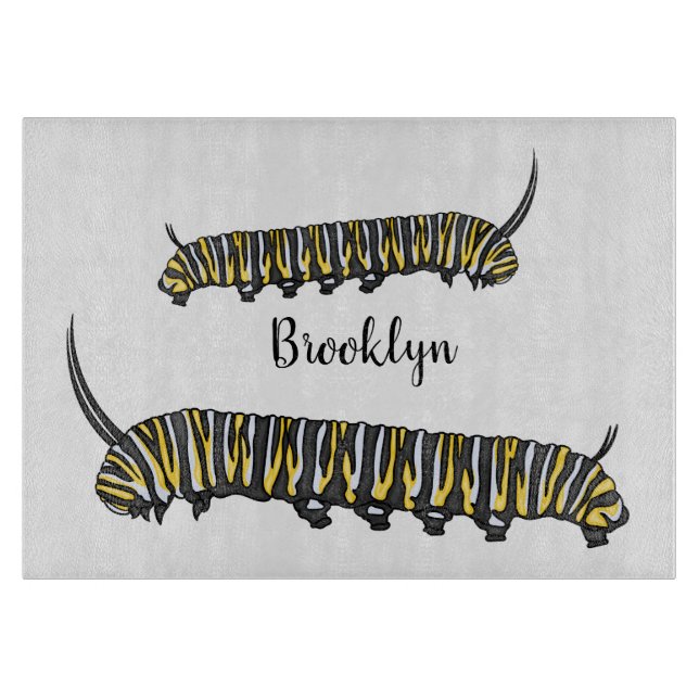 Monarch Raupe Cartoon Schneidebrett (Vorderseite)
