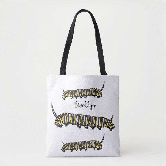 Monarch Raupe Cartoon Tasche (Vorderseite)