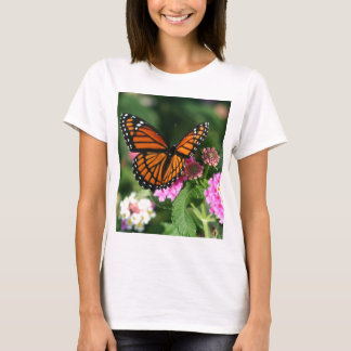 Monarch-Schmetterling auf Lantana-Blume T-Shirt