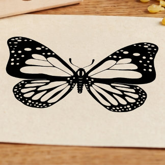 Monarch-Schmetterling Holzstempel Gummistempel