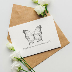 Monarch-Schmetterling im Wasserfarb-Stil  Postkarte