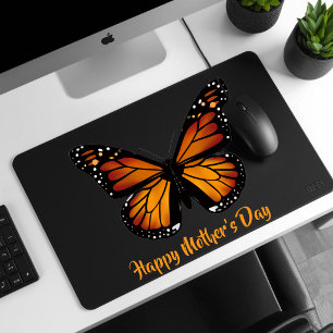 Monarch-Schmetterling Personalisierte schwarze Mau Mousepad
