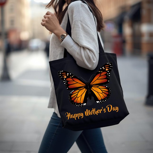 Monarch-Schmetterling Personalisierte schwarze Tra Tasche (Von Creator hochgeladen)
