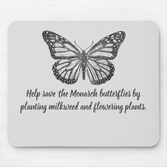 Monarch-Schmetterlinggelämpchen Mousepad (Vorne)