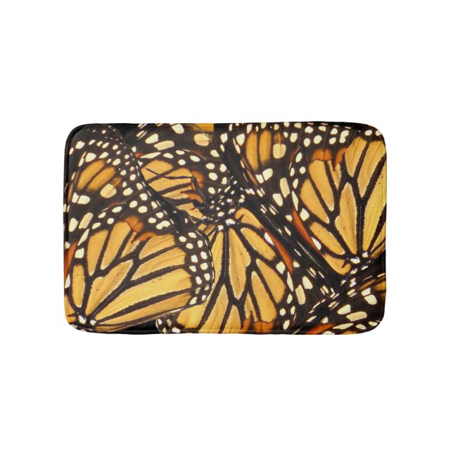Monarch-Schmetterlings-abstrakte Bad-Matten Badematte (Vorderseite)