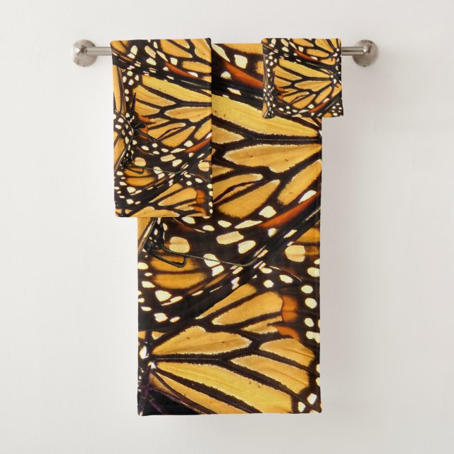 Monarch-Schmetterlings-abstraktes Tuch-Set Badhandtuch Set (Insitu)
