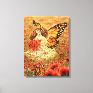 Monarch-Schmetterlings-feenhafter Leinwand-Druck Leinwanddruck