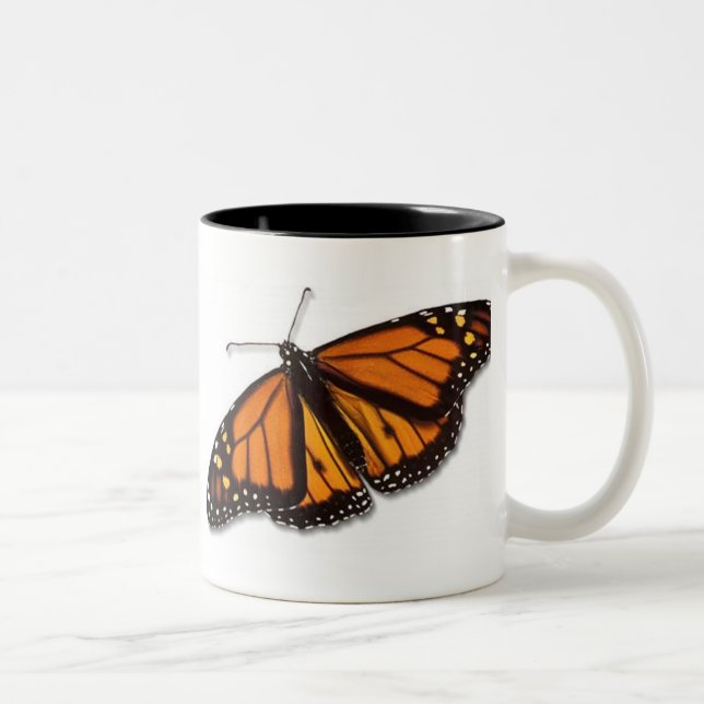 Monarch-Schmetterlings-Trinkbehälter Zweifarbige Tasse (Rechts)
