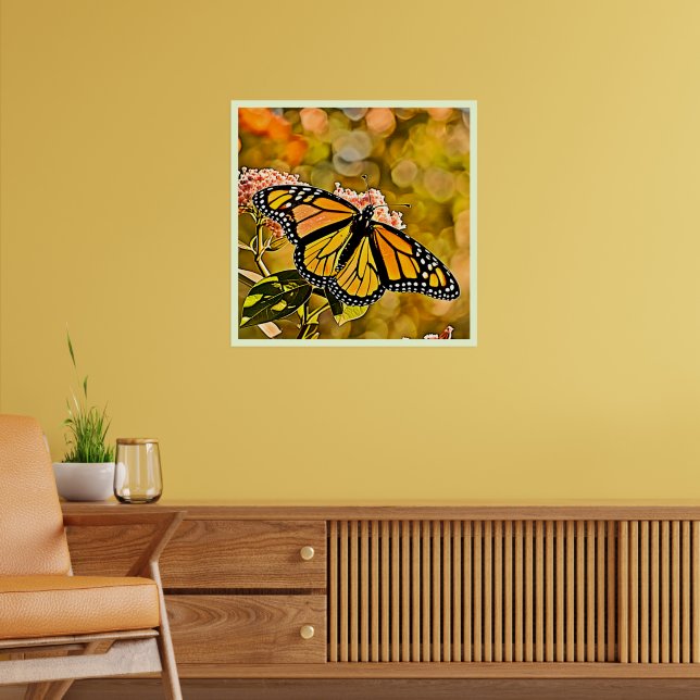 Monarch-Schmetterlingsgarten-Kunst Poster (Wohnzimmer 2)
