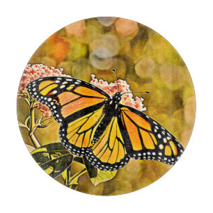 Monarch-Schmetterlingsgarten-Kunst Schneidebrett