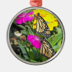 Monarch Twins #2-Premium-Rundschmuck Ornament Aus Metall