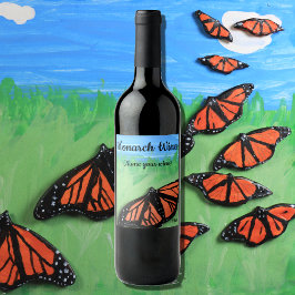Monarch Wine Butterfly Weinetikett