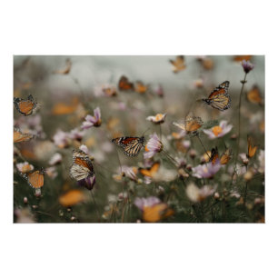 Monarchen und Wildblumen Träumereien im goldenen L Poster