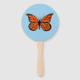 Monarchfalter-an Hand Fan Fächer