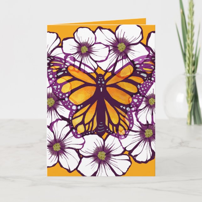 Monarchfalter Blumen                           Karte (Vorderseite)