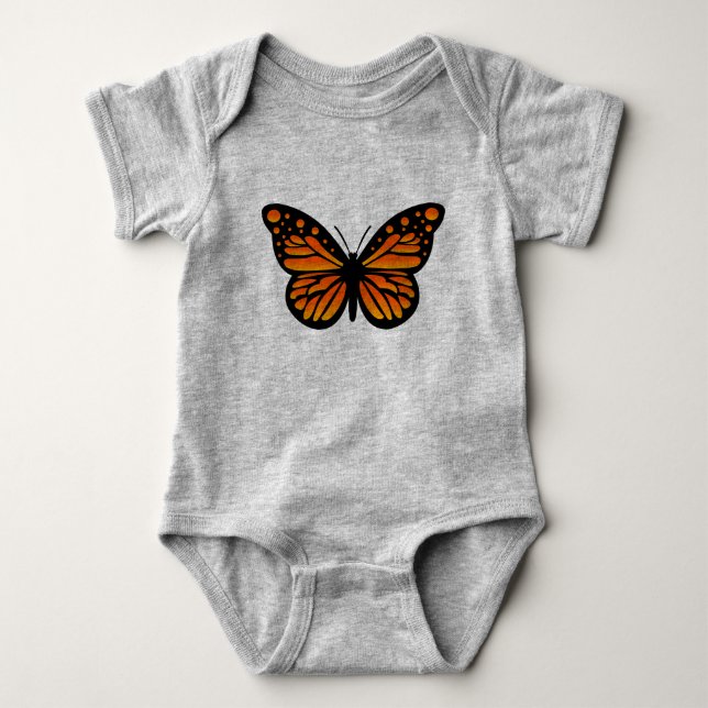 Monarchfalter-Entwurf - Baby-Jersey-Bodysuit Baby Strampler (Vorderseite)