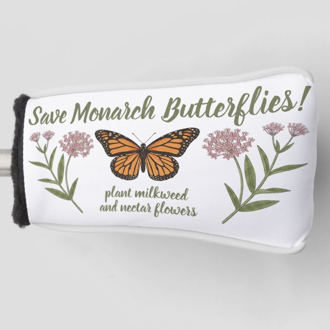 Monarchfalter Golf Headcover (Vorderseite)
