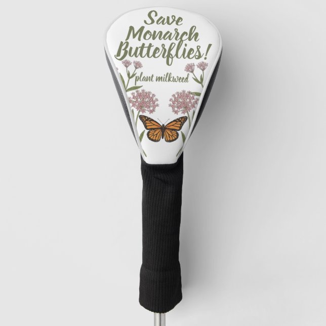 Monarchfalter Golf Headcover (Vorderseite)